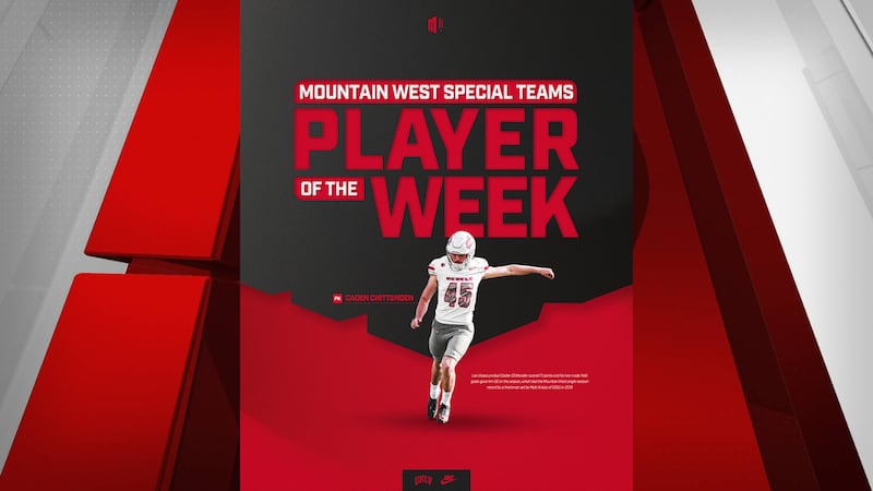 UNLV kicker Caden Chittenden has been named Mountain West Special Teams Player of the Week for...