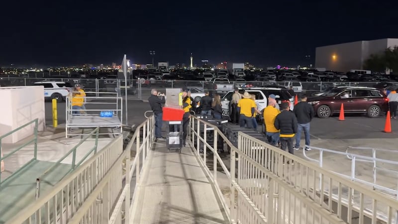 Ballots coming in for Clark County on Election Day 2024.