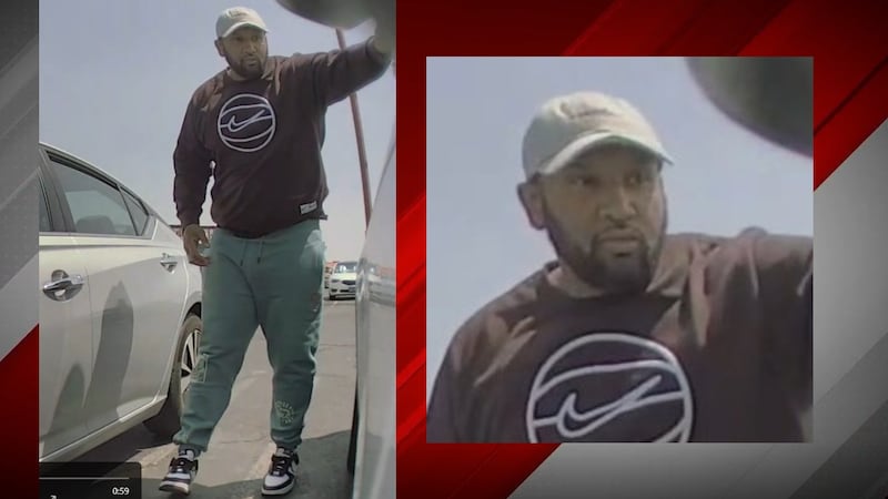 Las Vegas police are hunting for a suspect involved in a "string" of car break-ins on...