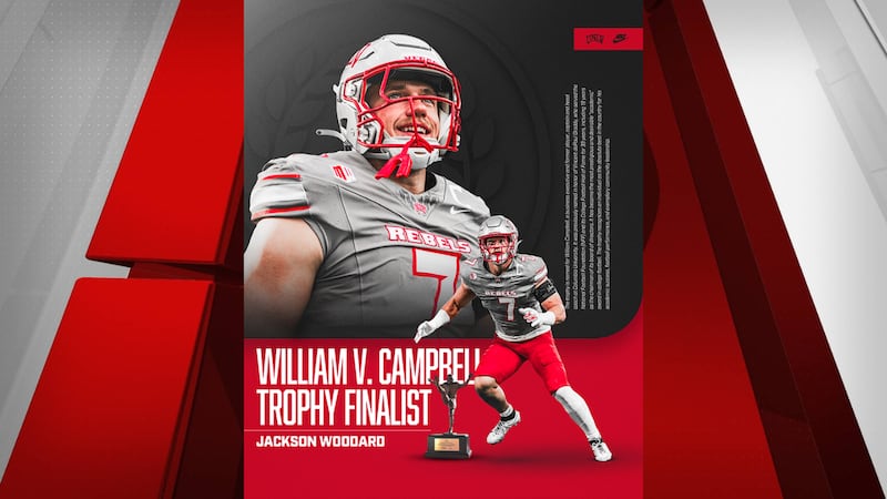 UNLV linebacker Jackson Woodard is one of 16 finalists for the William v. Campbell Trophy.