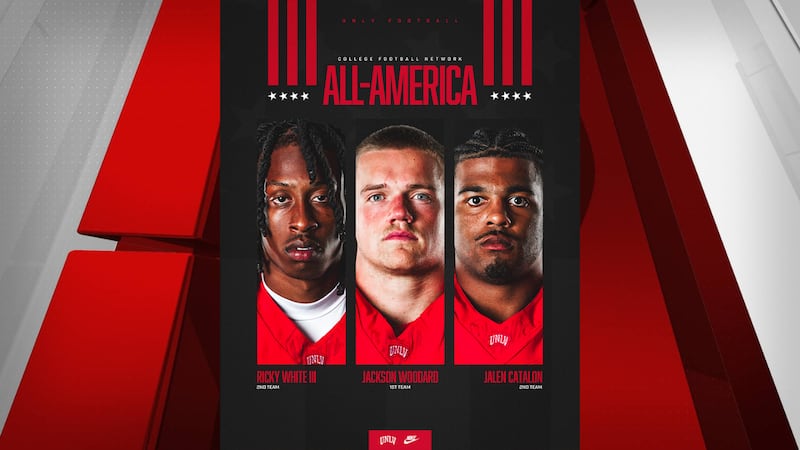 UNLV linebacker Jackson Woodard (Little Rock, AR) has been named First Team All-American by...