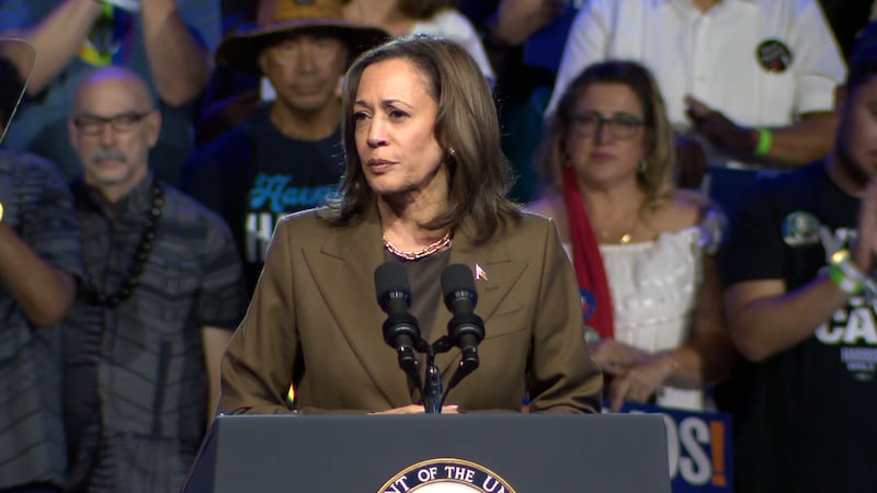 Vice President Kamala Harris urges supporters to vote in her latest rally in Las Vegas on...