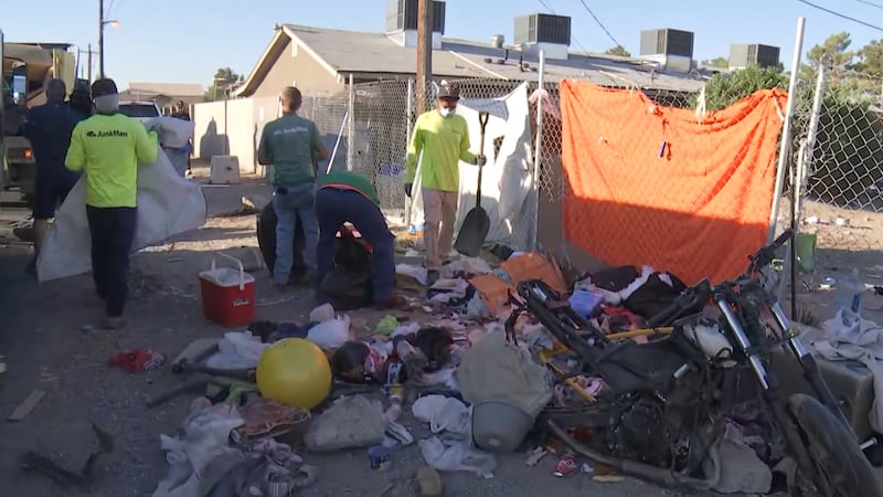 Homeless camps in Las Vegas neighborhood cleaned up