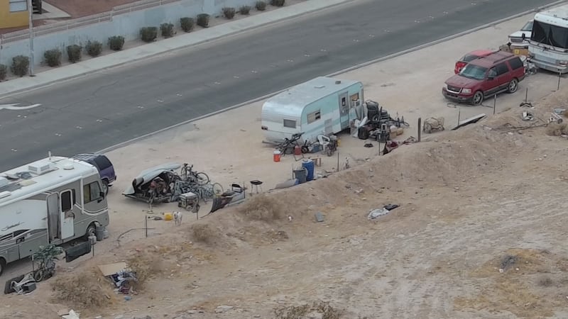 Homeless parking RV's on sidewalks are a growing problem in Las Vegas