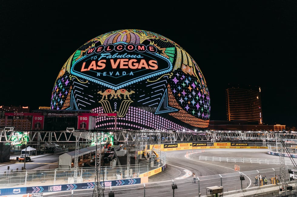 Sphere to show F1 Las Vegas Grand Prix real time pole positions on Exosphere