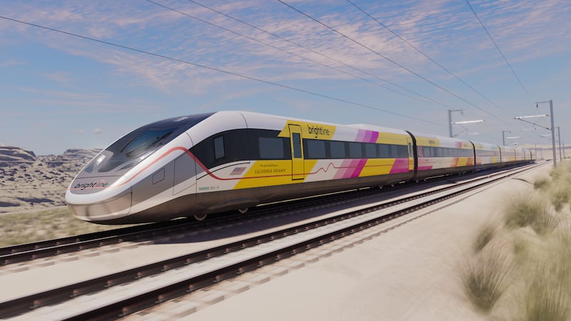 The high-speed rail is set between Southern California and Las Vegas.