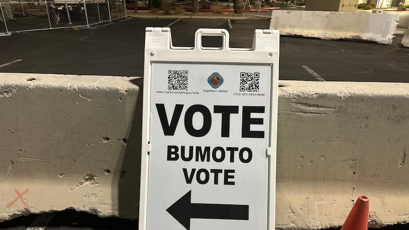 Las Vegas voting location sign