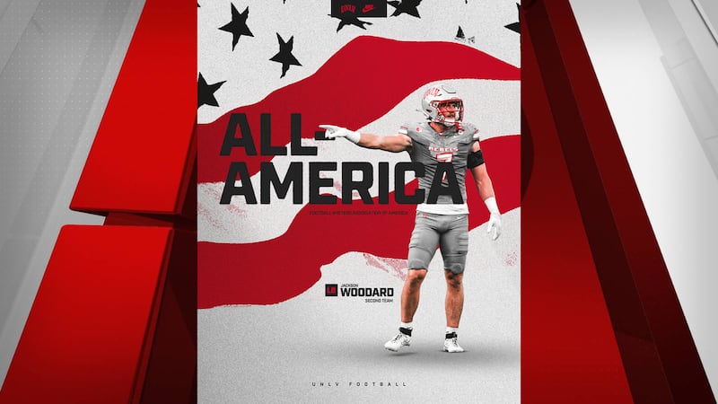 UNLV senior star Jackson Woodard was named Second Team All-America by the Football Writers...