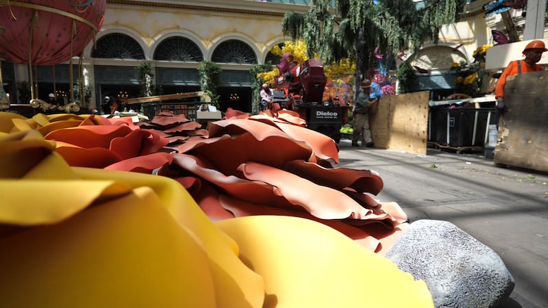 Inside the Bellagio Conservatory build out