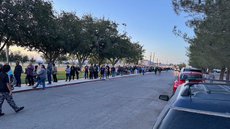 Nye County voters are waiting over 3 hours to vote this Election Day. Voters are now using...