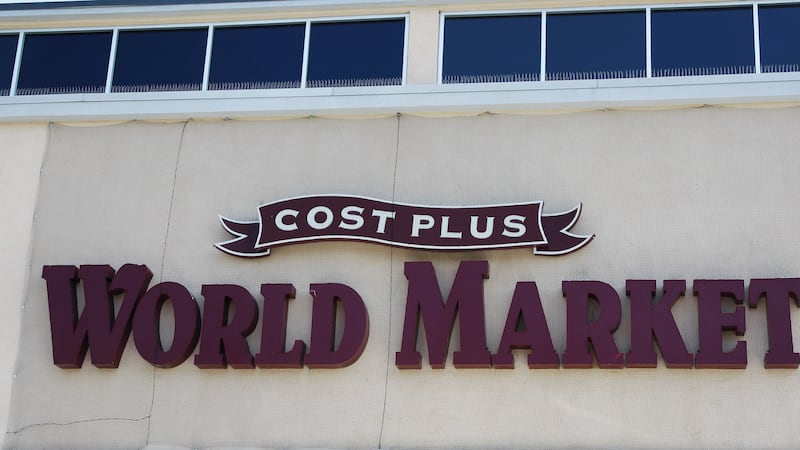 A Cost Plus World Market sign is shown in Mountain View, Calif., Wednesday, May 9, 2012. Bed...