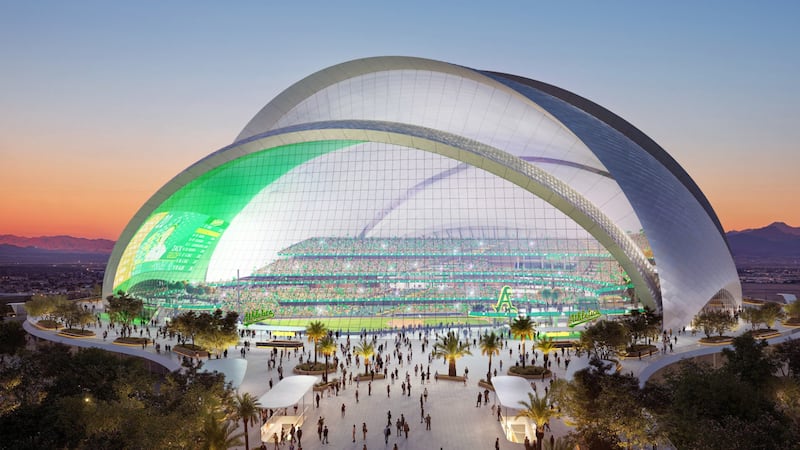 After much anticipation, updated renderings of the Oakland A’s proposed Las Vegas ballpark...