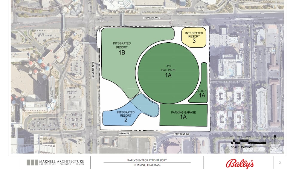 New renderings of the proposed ballpark and resort were submitted to the Clark County...