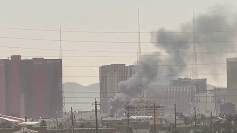 FOX5 sky cameras caught the moment massive smoke clouds formed near Resorts World.