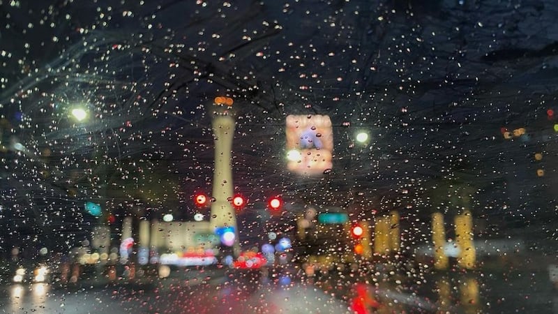 Rain is seen in Las Vegas in this file photo.