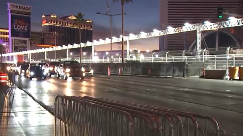 The Las Vegas Strip looks nearly ready for the Formula 1 Las Vegas Grand Prix days before the...