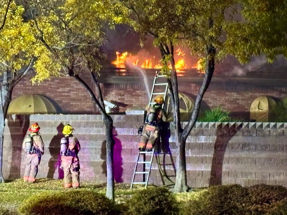 Flames engulfed a home in Summerlin early Friday morning.