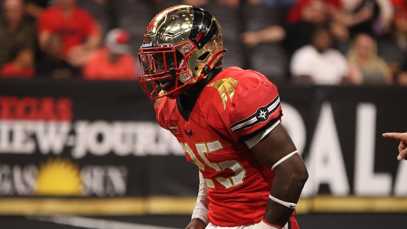 Vegas Knight Hawks rookie linebacker Makel Calhoun has been named to the 2024 All-IFL Second...