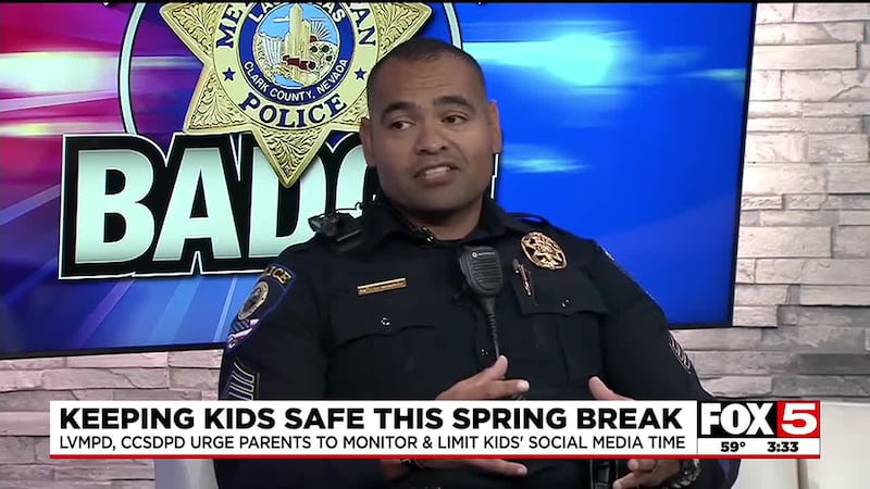 LVMPD and CCSDPD officers urge parents to monitor and limit kids' time on social media.