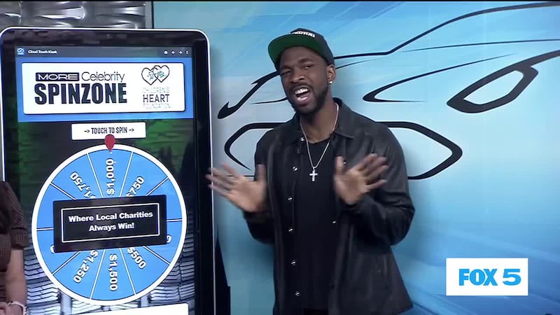 Jay Pharoah visits out Celebrity Spin Zone to raise money for the Children's Heart Foundation....