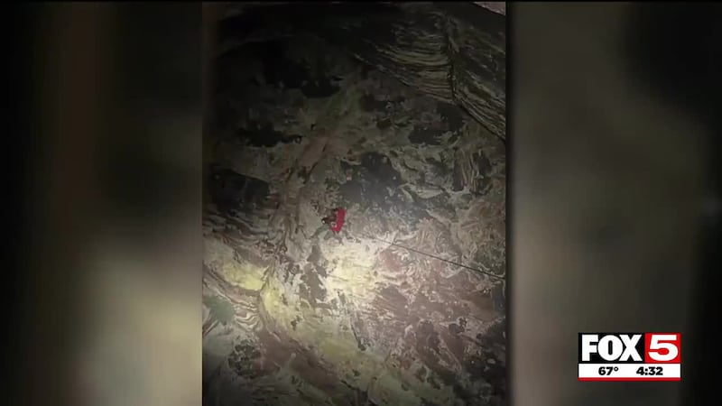 The hiker was pulled out of the canyon who lost the trail.