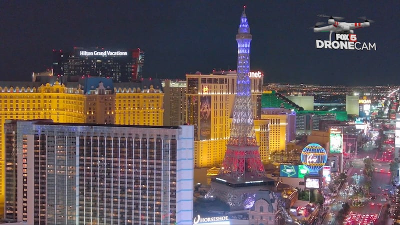 Eiffel Tower at Paris Hotel on Las Vegas Strip as seen in January 2024.