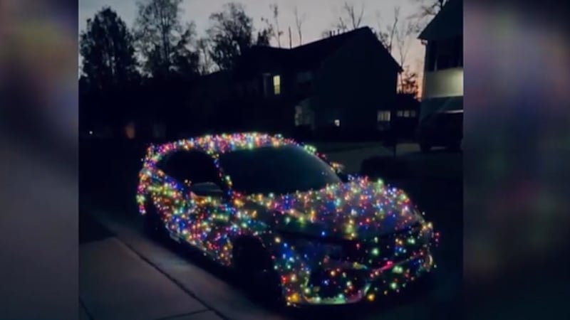 Christmas lights on cars could be a safety hazard.