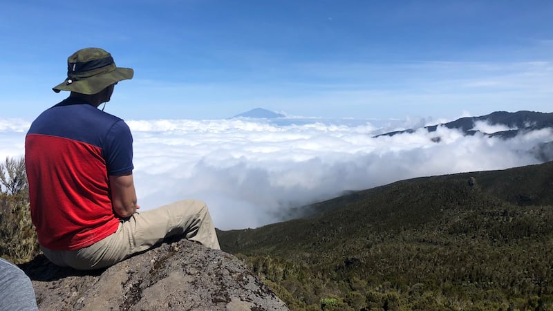 Dave Hall hikes Mount Kilimanjaro.