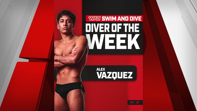 UNLV diving sophomore Alex Vazquez has been named the Western Athletic Conference Men’s Diver...